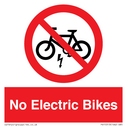 No Electric Bikes Text: 